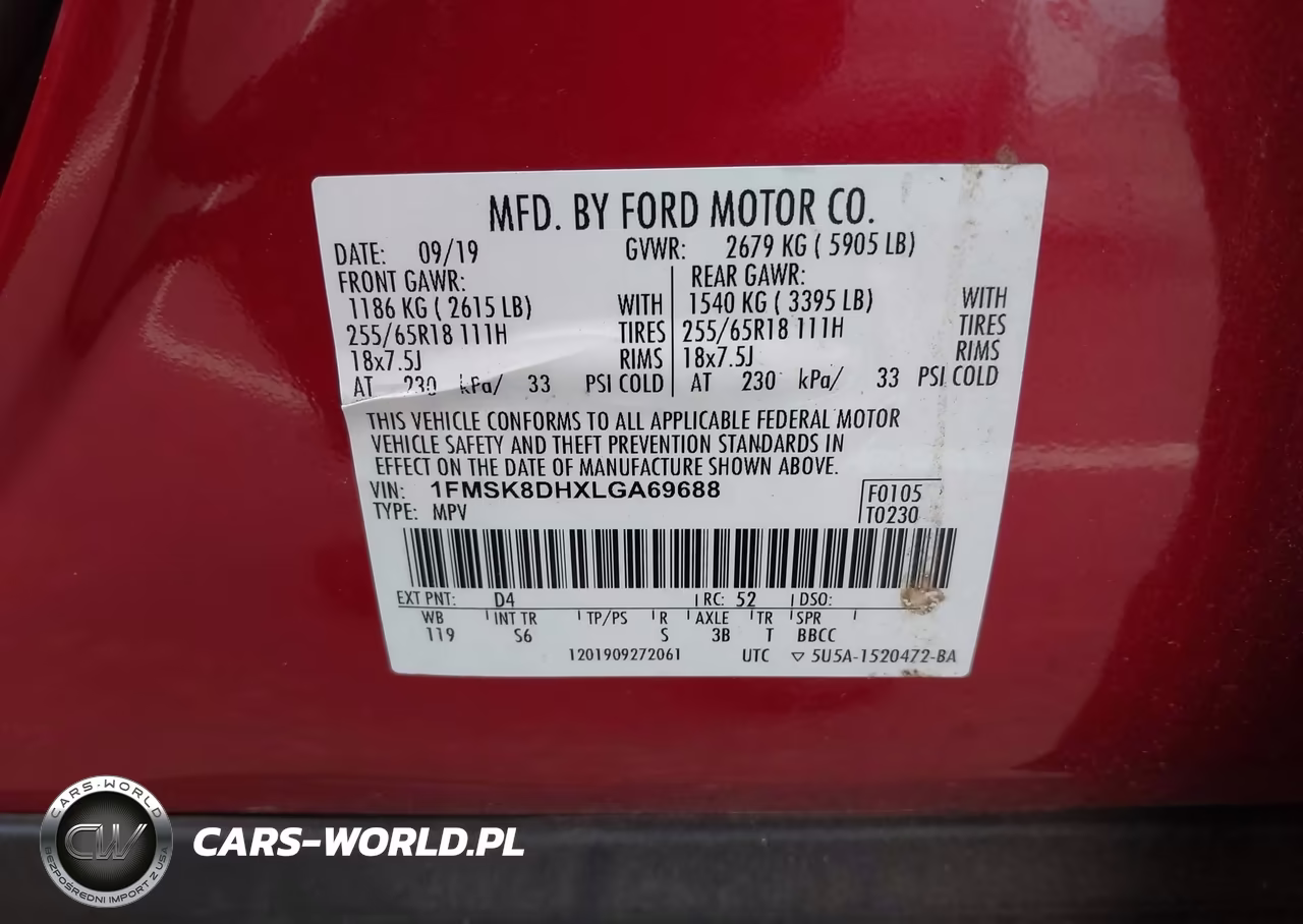 2020 Ford Explorer Xlt VIN:1FMSK8DHXLGA69688 - 9