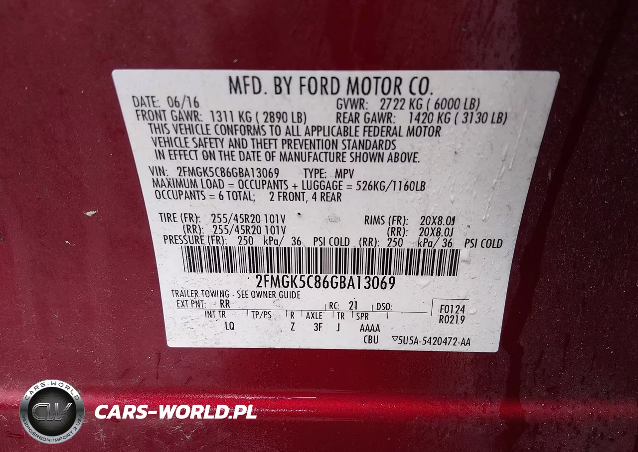 2016 Ford Flex Sel VIN:2FMGK5C86GBA13069 - 9