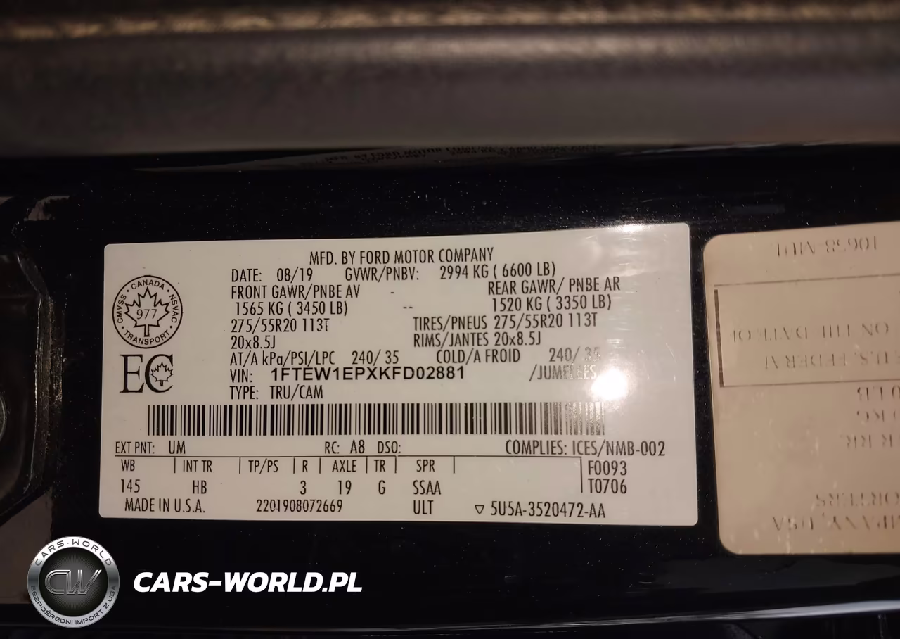 2019 Ford F-150 Lariat VIN:1FTEW1EPXKFD02881 - 9
