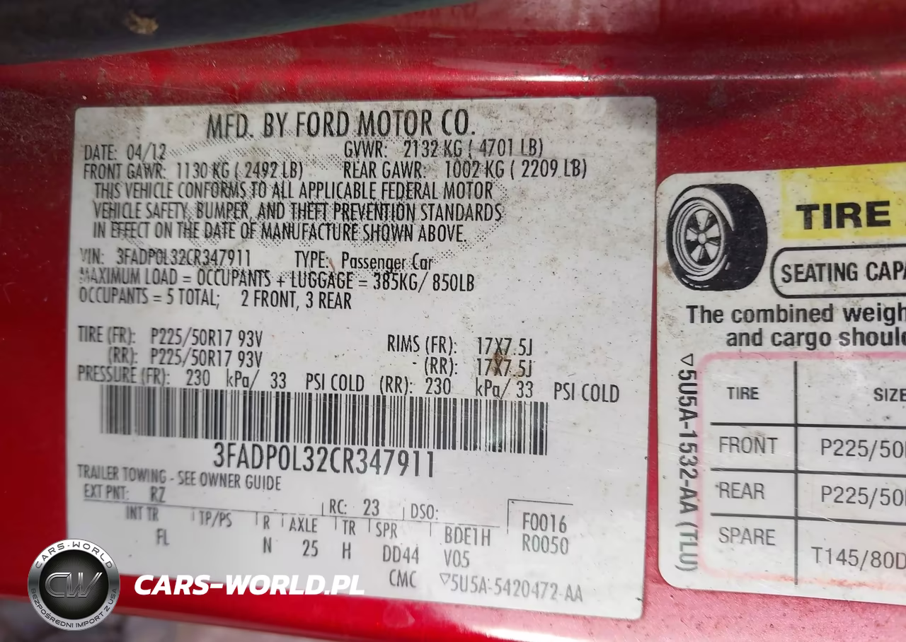 2012 Ford Fusion Hybrid VIN:3FADP0L32CR347911 - 9