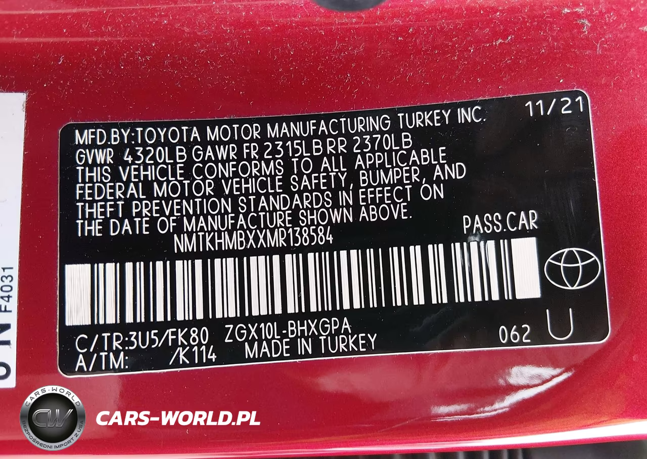 2021 Toyota C-Hr Xle VIN:NMTKHMBXXMR138584 - 9
