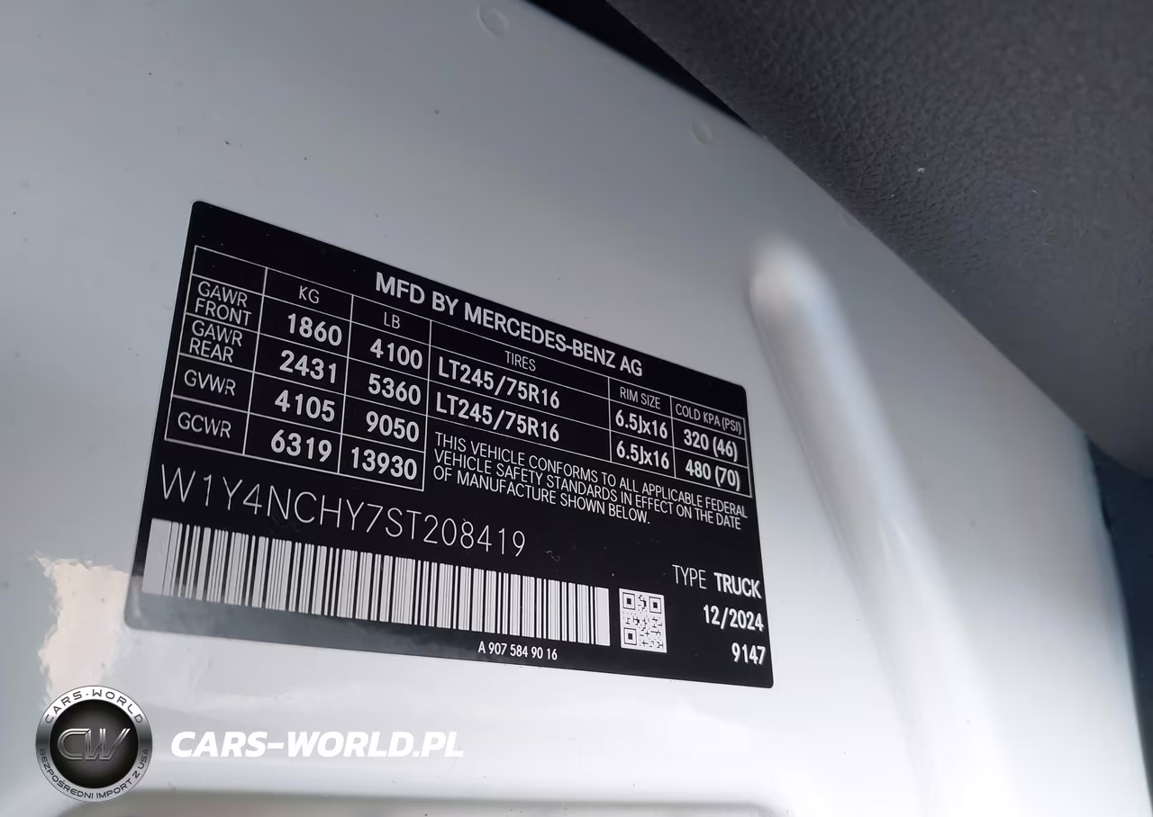 2025 Mercedes-Benz Sprinter 2500 High Roof 4-Cyl Diesel Ho VIN:W1Y4NCHY7ST208419 - 9