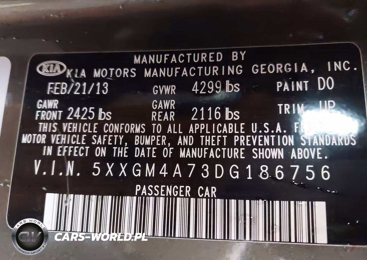 2013 Kia Optima Lx VIN:5XXGM4A73DG186756 - 9
