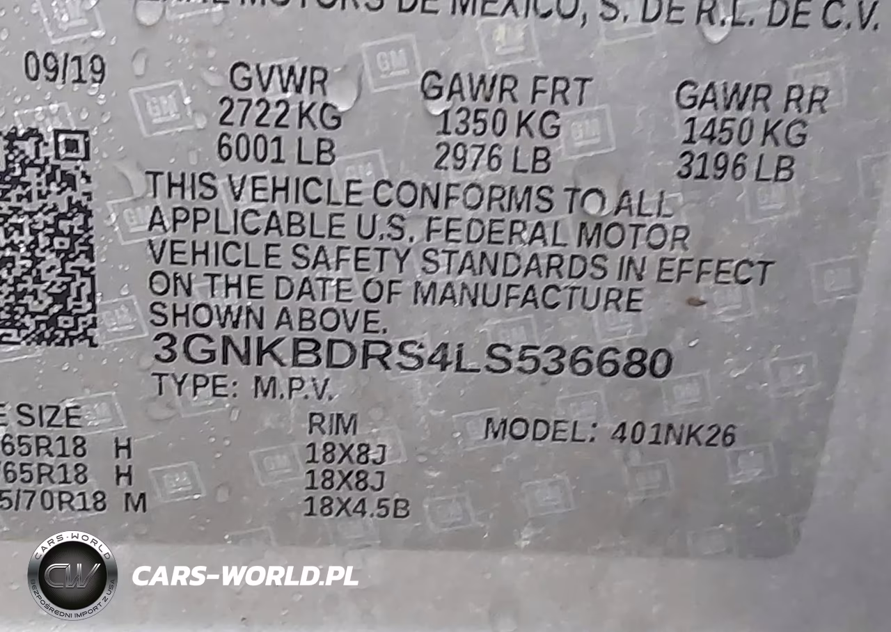 2020 Chevrolet Blazer Fwd 3Lt VIN:3GNKBDRS4LS536680 - 9