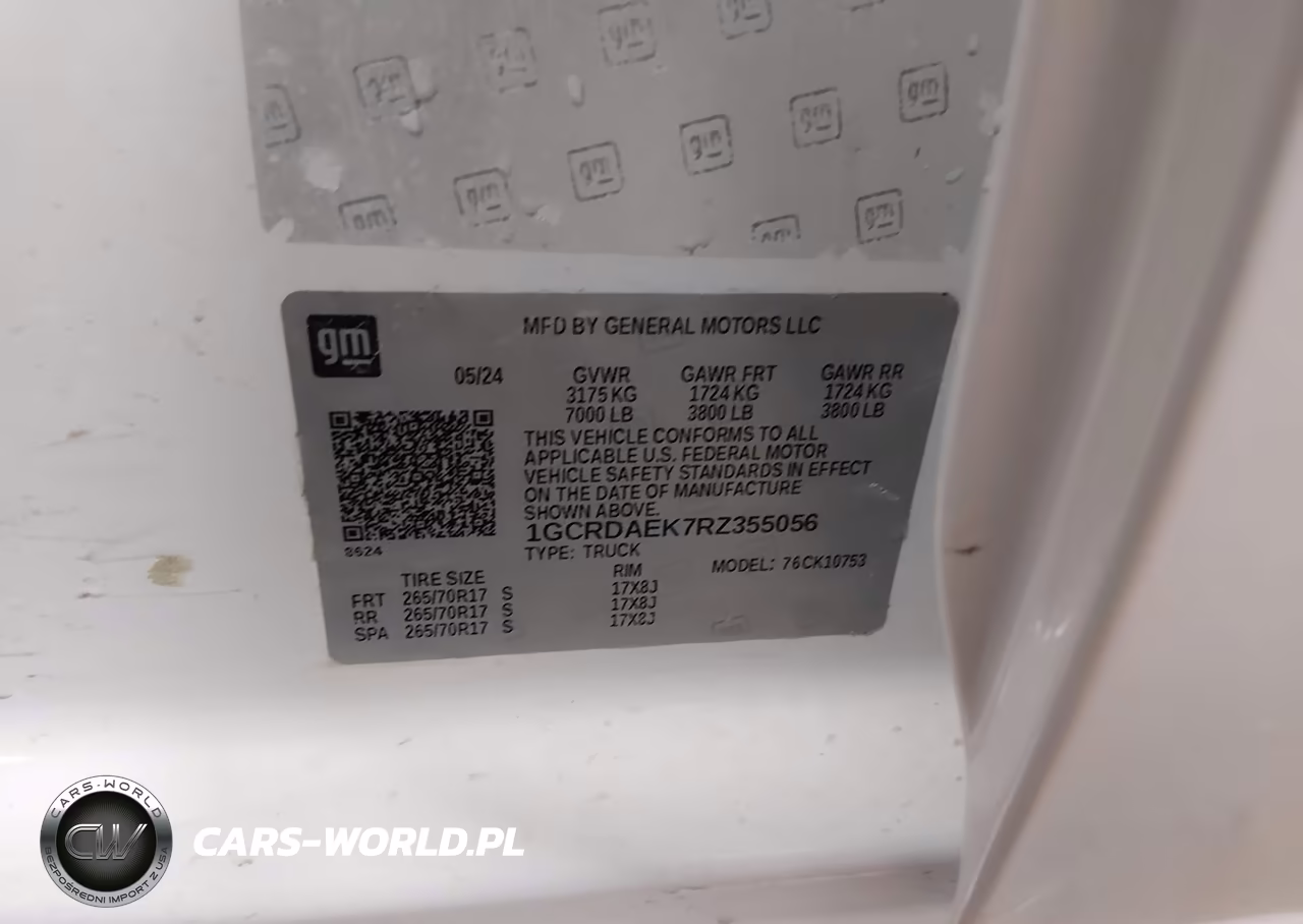 2024 Chevrolet Silverado 1500 4Wd Standard Bed Wt VIN:1GCRDAEK7RZ355056 - 9