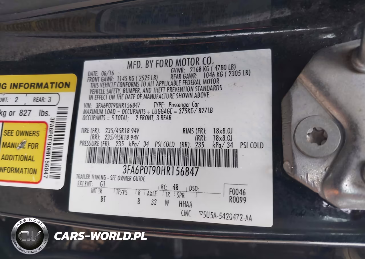 2017 Ford Fusion Se VIN:3FA6P0T90HR156847 - 9