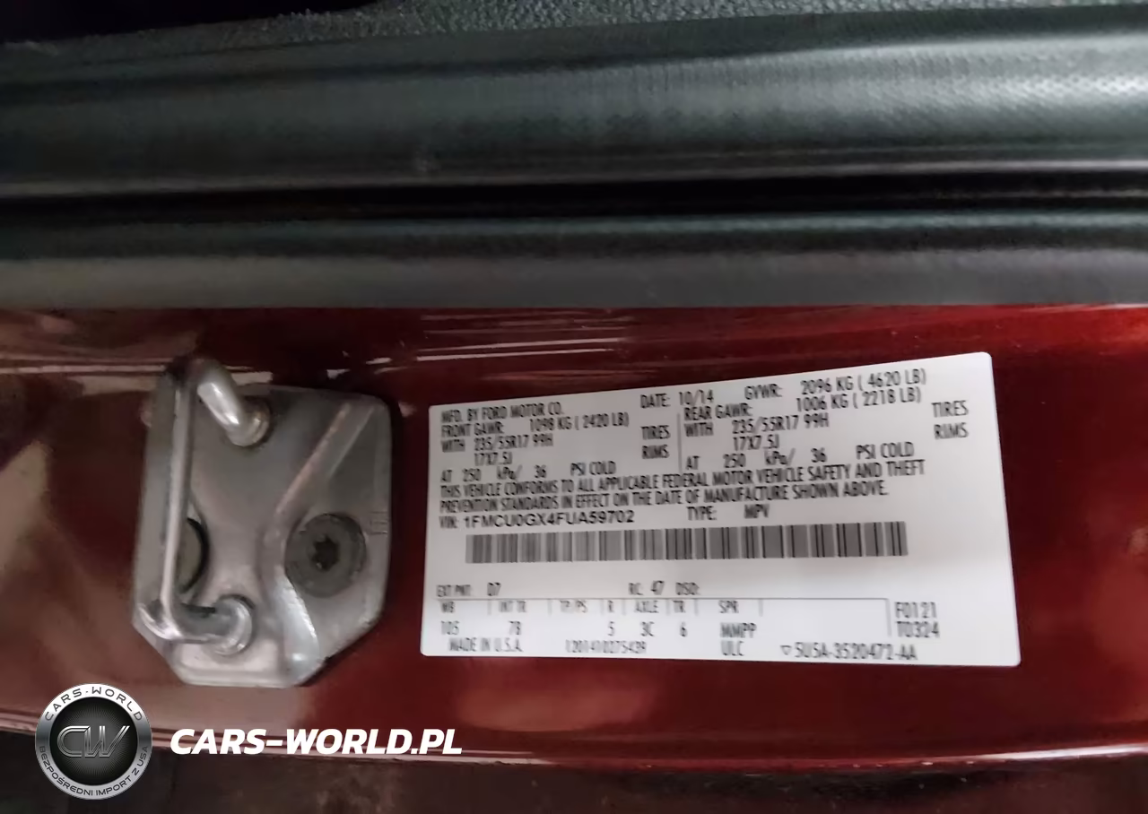 2015 Ford Escape Se VIN:1FMCU0GX4FUA59702 - 9