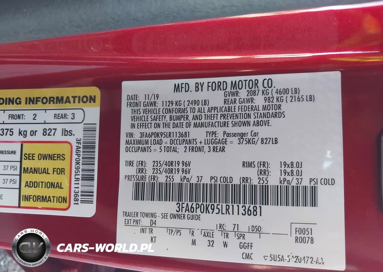 2020 Ford Fusion Titanium VIN:3FA6P0K95LR113681 - 9