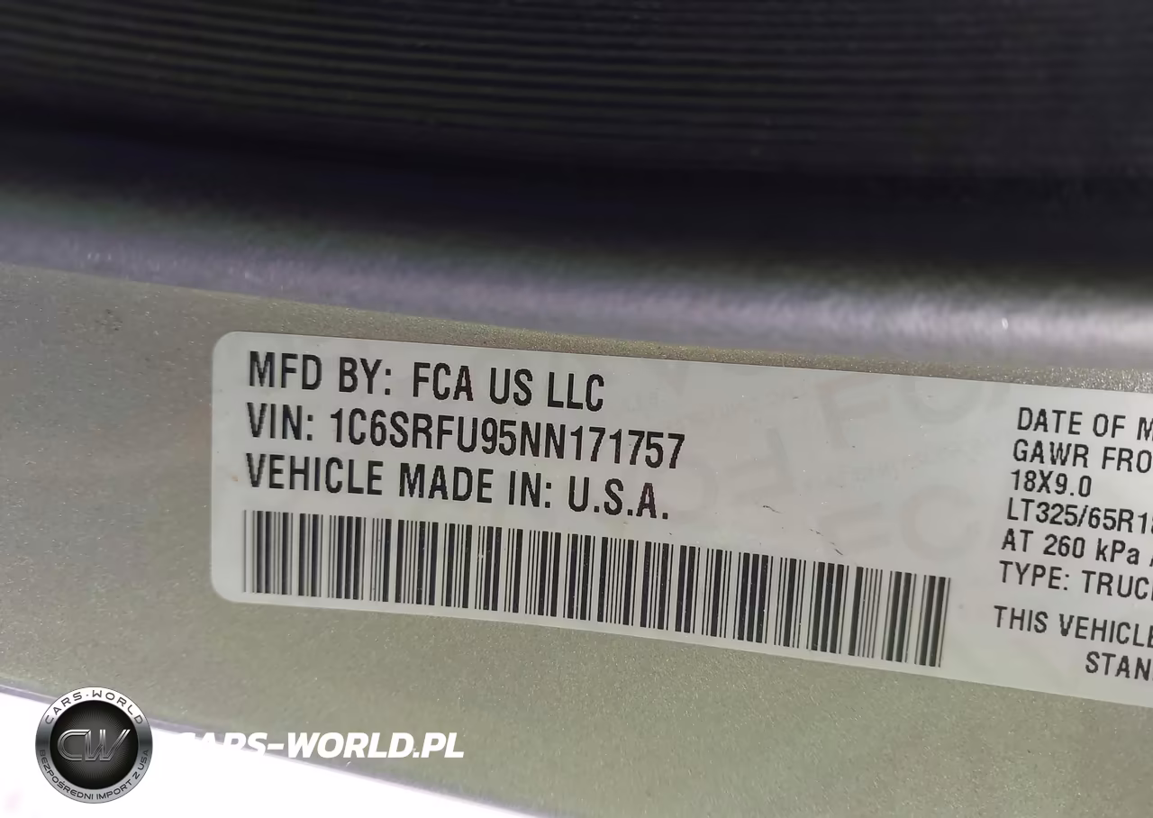 2022 Ram 1500 Trx 4X4 5'7 Box VIN:1C6SRFU95NN171757 - 9