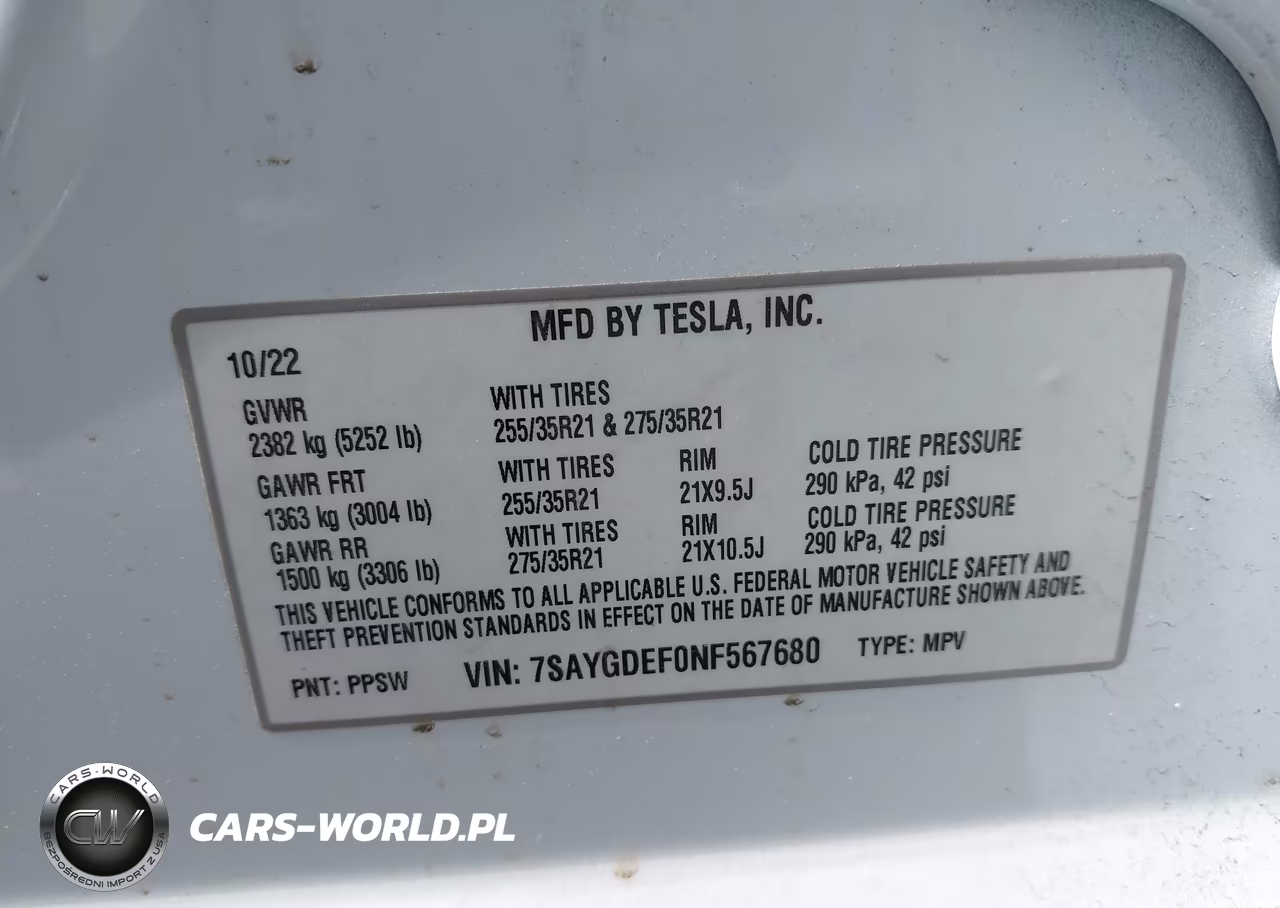 2022 Tesla Model Y Performance Dual Motor All-Wheel Drive VIN:7SAYGDEF0NF567680 - 9