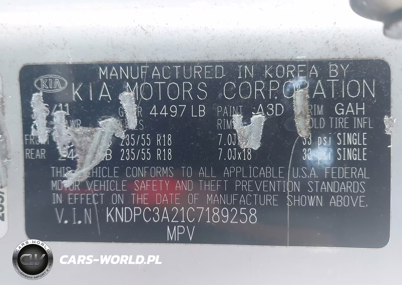 2012 Kia Sportage Ex VIN:KNDPC3A21C7189258 - 9