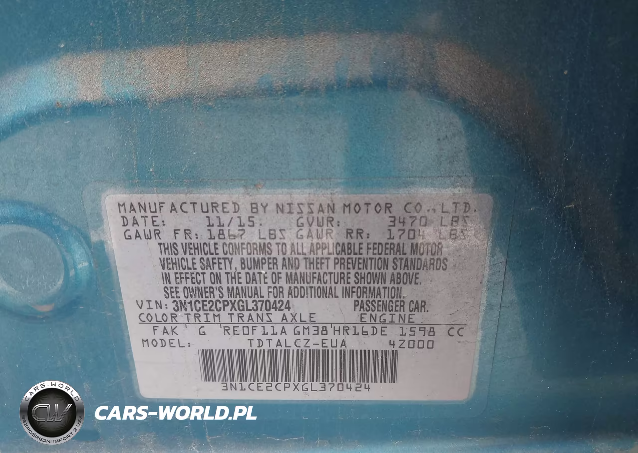 2016 Nissan Versa Note S Plus VIN:3N1CE2CPXGL370424 - 9