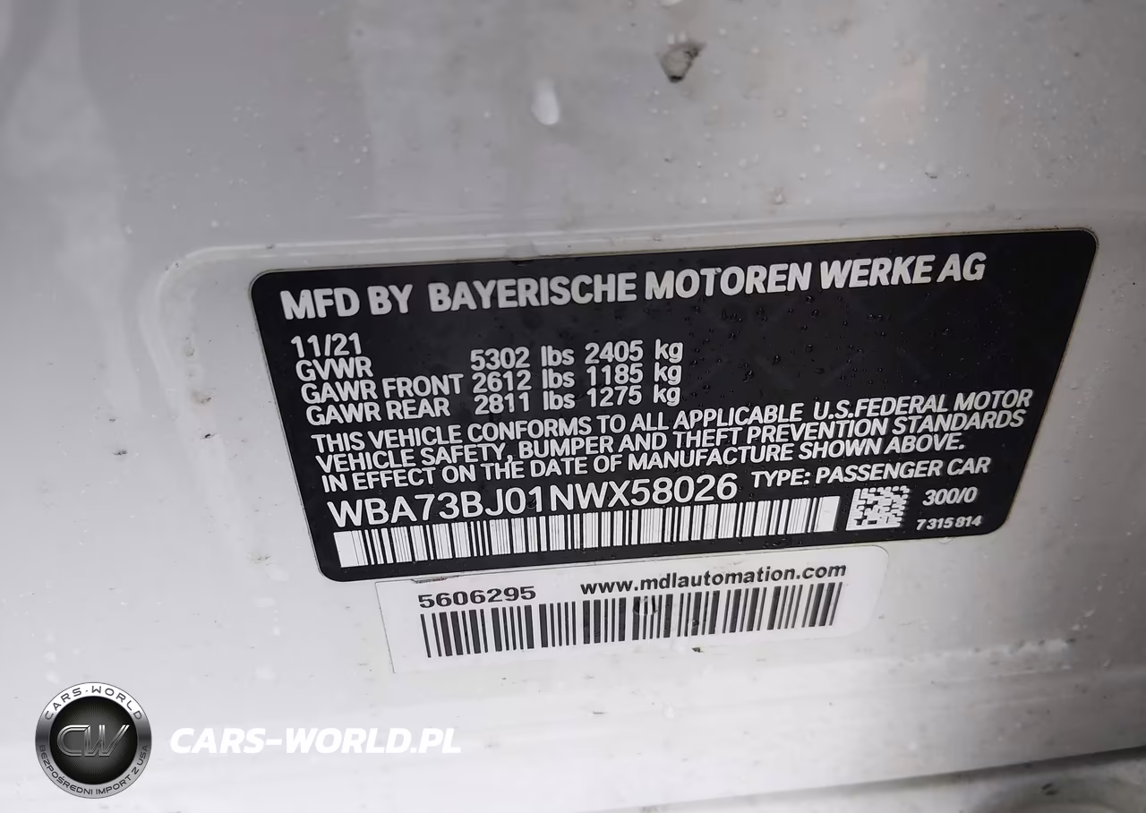 2022 BMW 540 I xDrive VIN:WBA73BJ01NWX58026 - 9