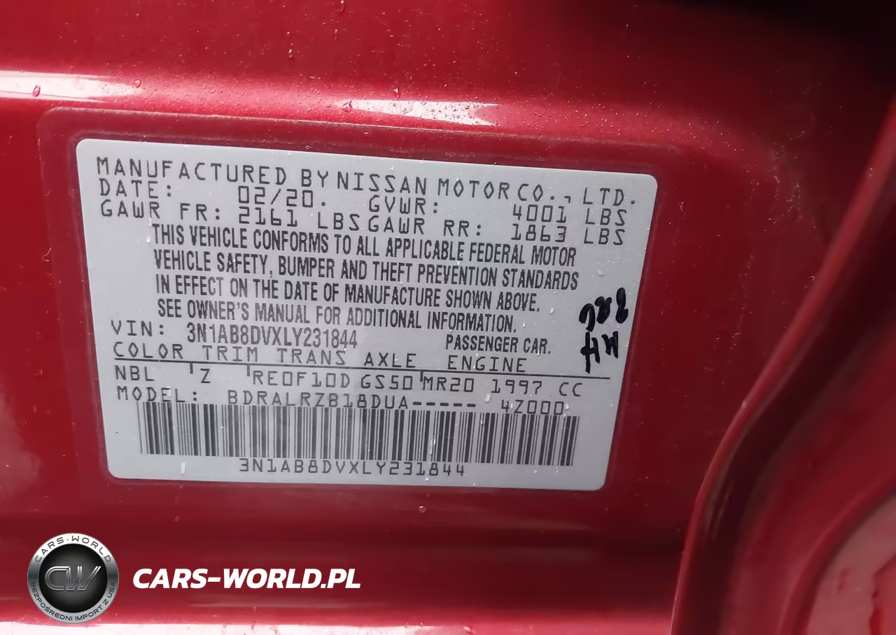 2020 Nissan Sentra Sr Xtronic Cvt VIN:3N1AB8DVXLY231844 - 9