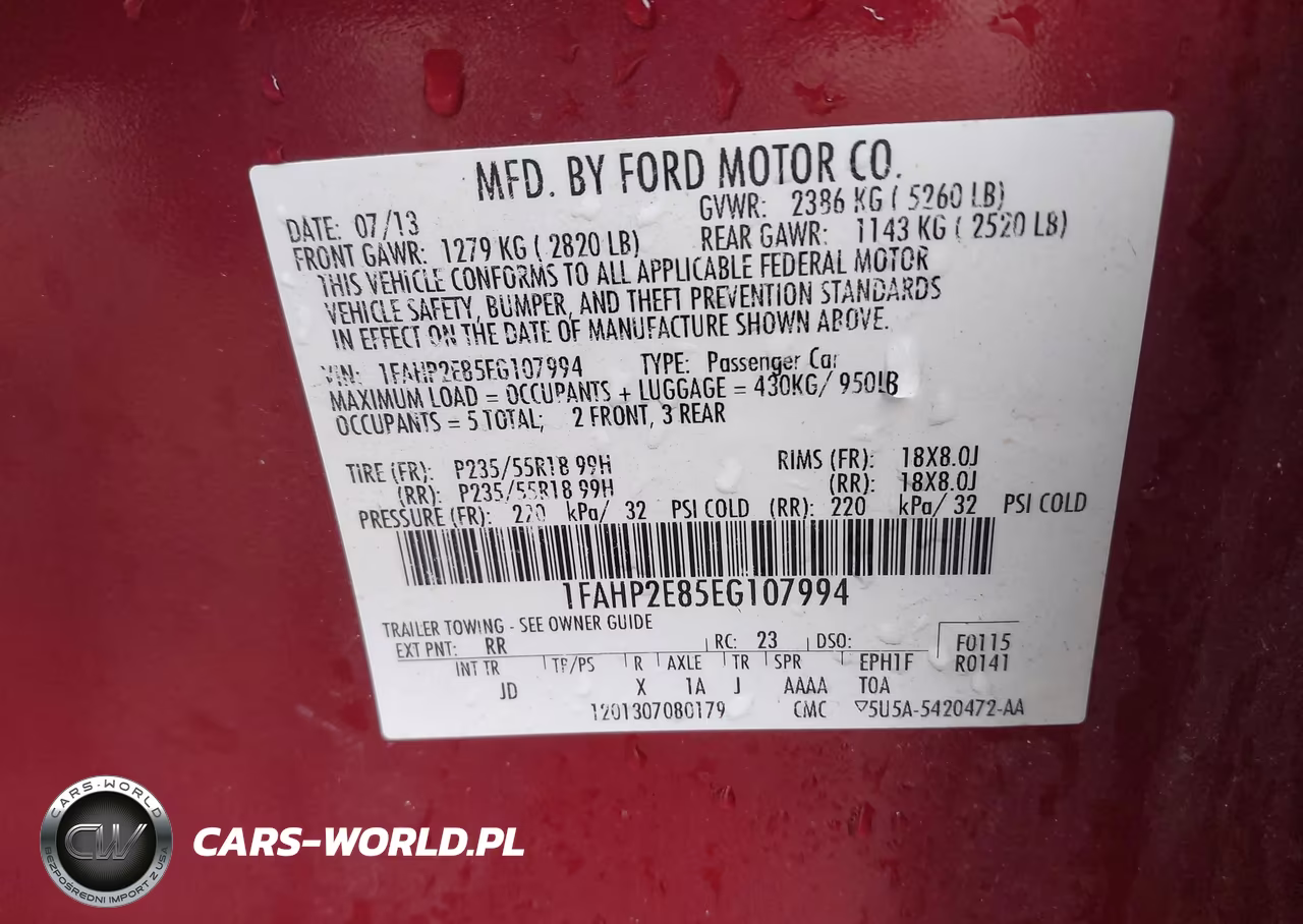 2014 Ford Taurus Sel VIN:1FAHP2E85EG107994 - 9