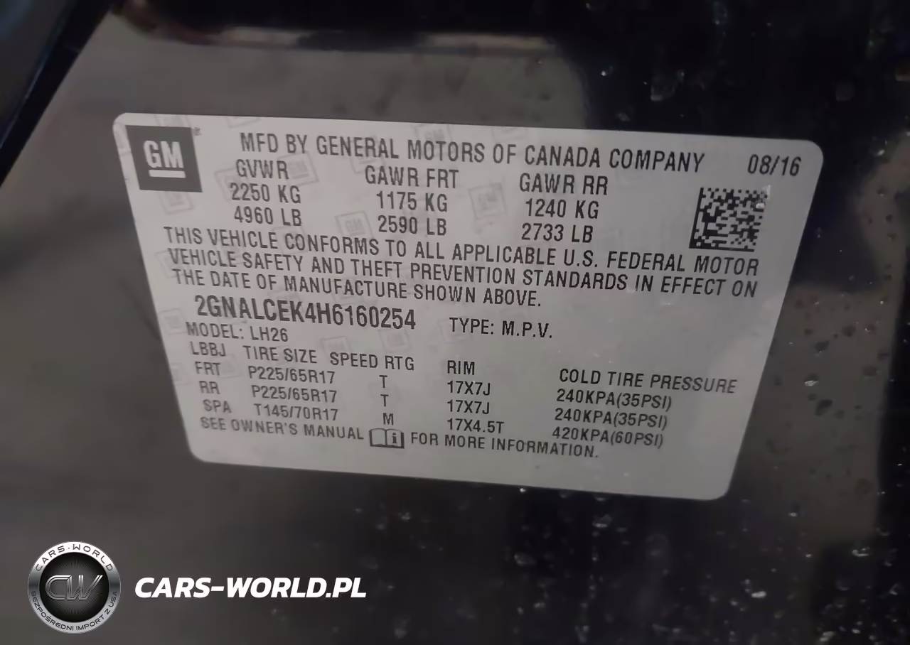 2017 Chevrolet Equinox Lt VIN:2GNALCEK4H6160254 - 9