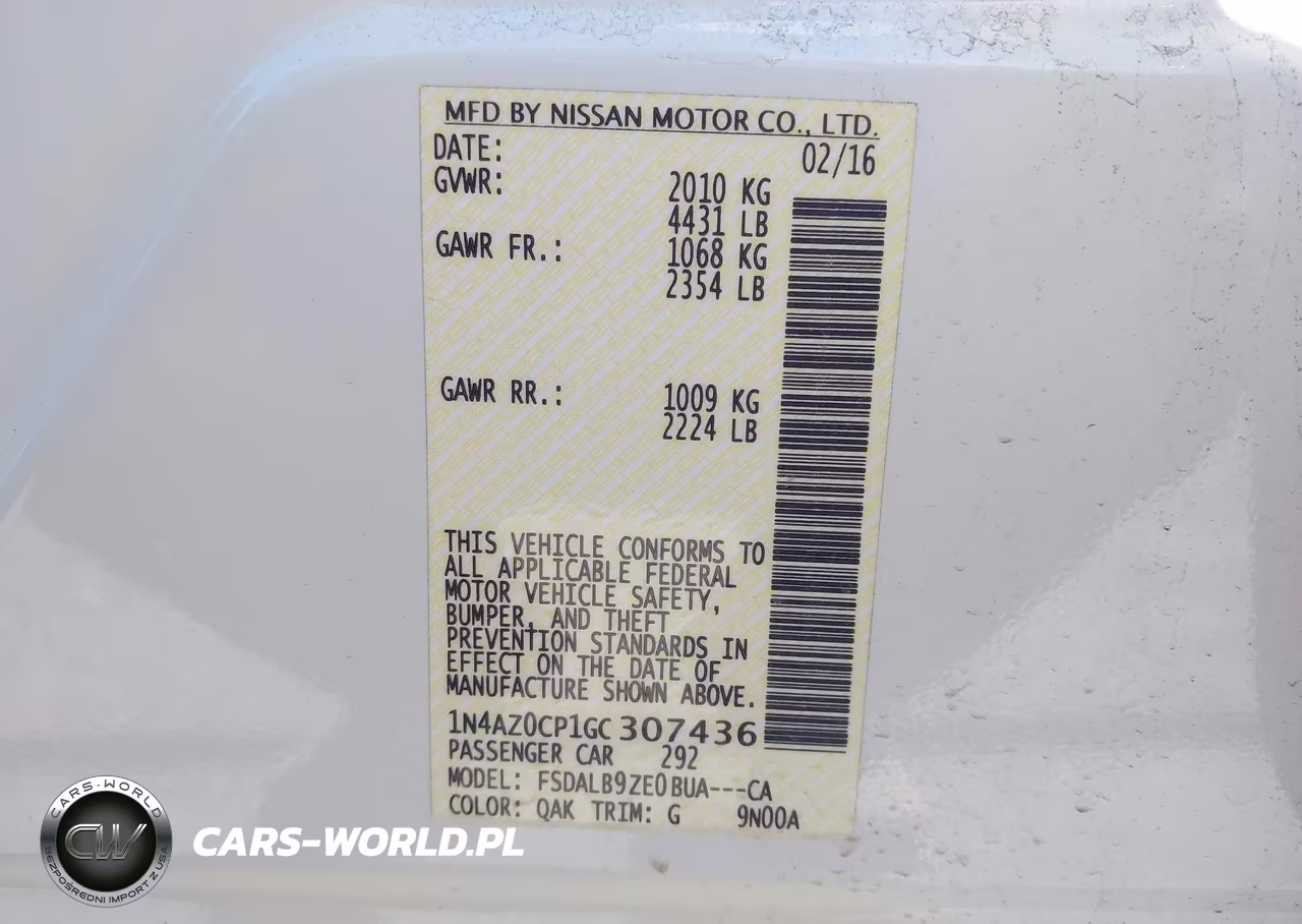 2016 Nissan Leaf S VIN:1N4AZ0CP1GC307436 - 9