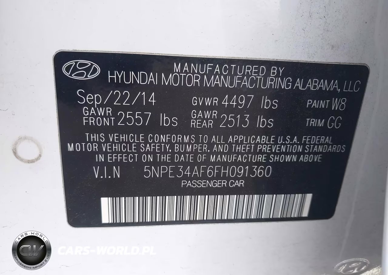2015 Hyundai Sonata Limited VIN:5NPE34AF6FH091360 - 9