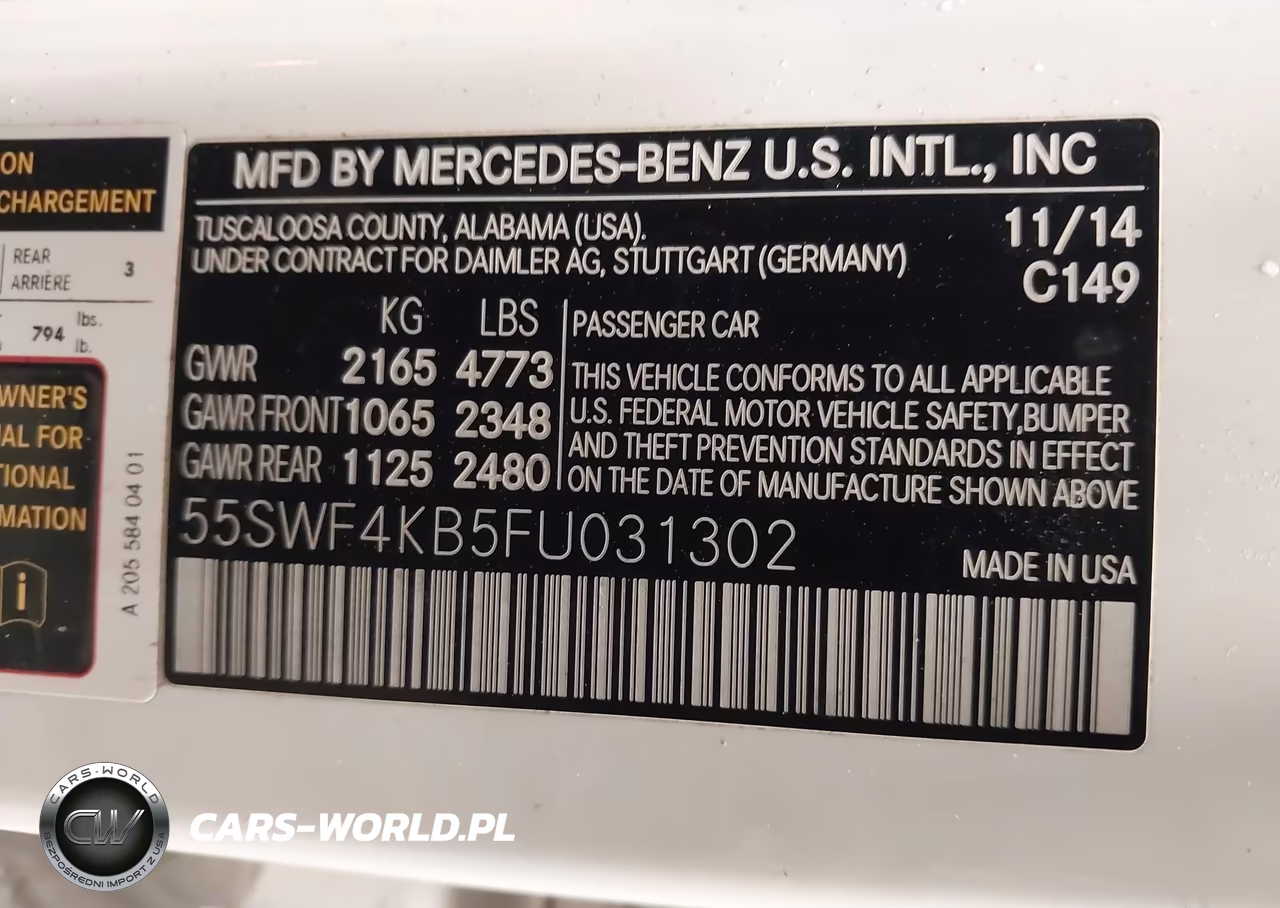 2015 Mercedes-Benz C 300 4Matic VIN:55SWF4KB5FU031302 - 9