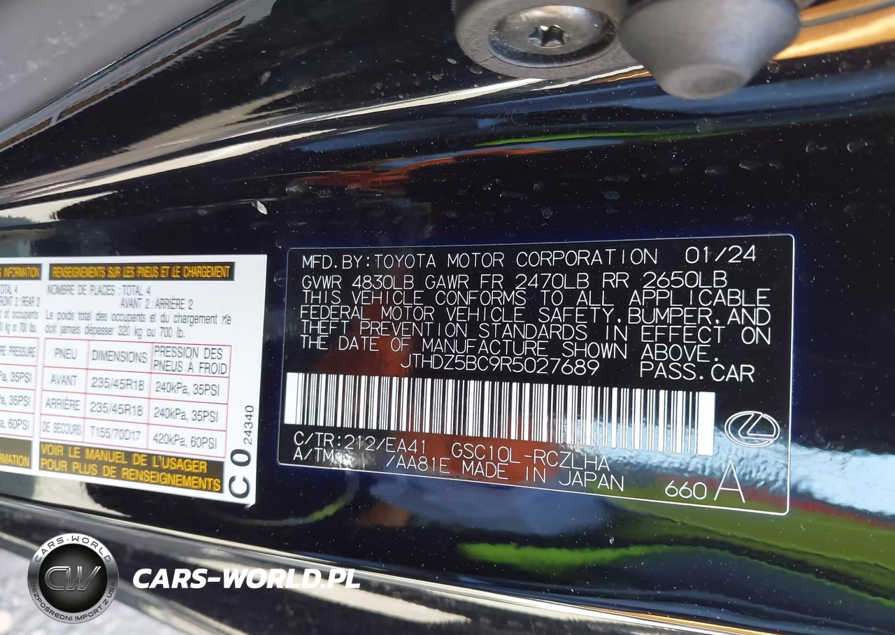 2024 Lexus Rc 350 VIN:JTHDZ5BC9R5027689 - 9