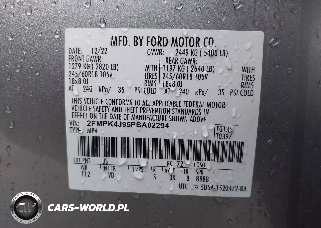 2023 Ford Edge Sel VIN:2FMPK4J95PBA02294 - 9