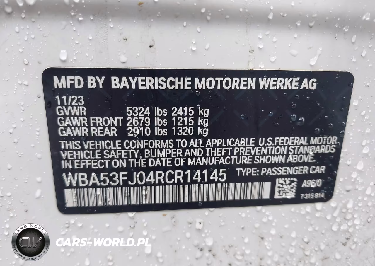 2024 BMW 530I xDrive VIN:WBA53FJ04RCR14145 - 9