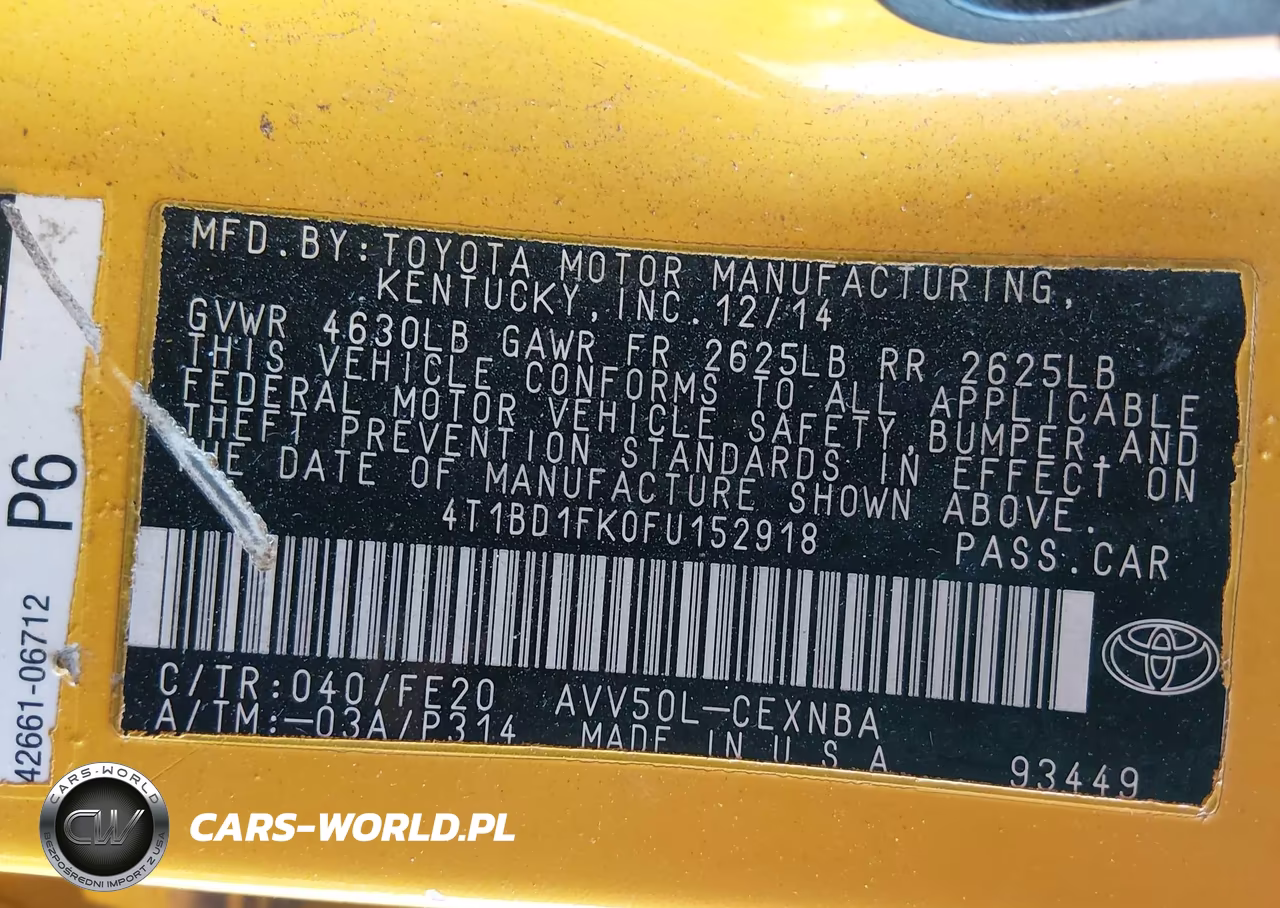 2015 Toyota Camry Hybrid Le VIN:4T1BD1FK0FU152918 - 9