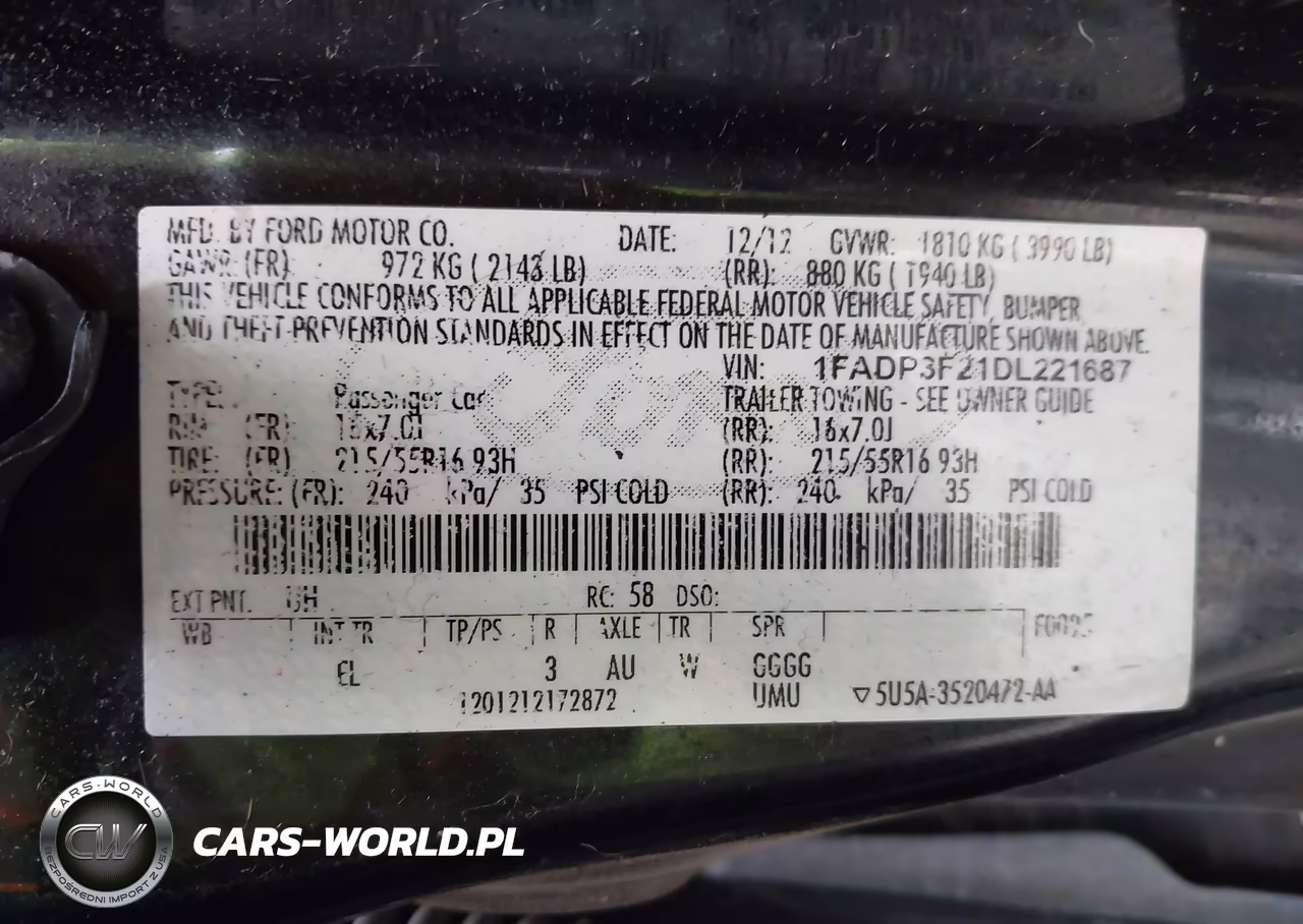 2013 Ford Focus Se VIN:1FADP3F21DL221687 - 9