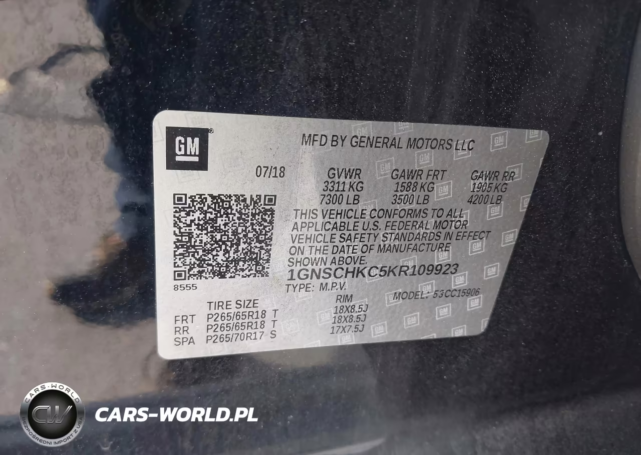 2019 Chevrolet Suburban Lt VIN:1GNSCHKC5KR109923 - 9