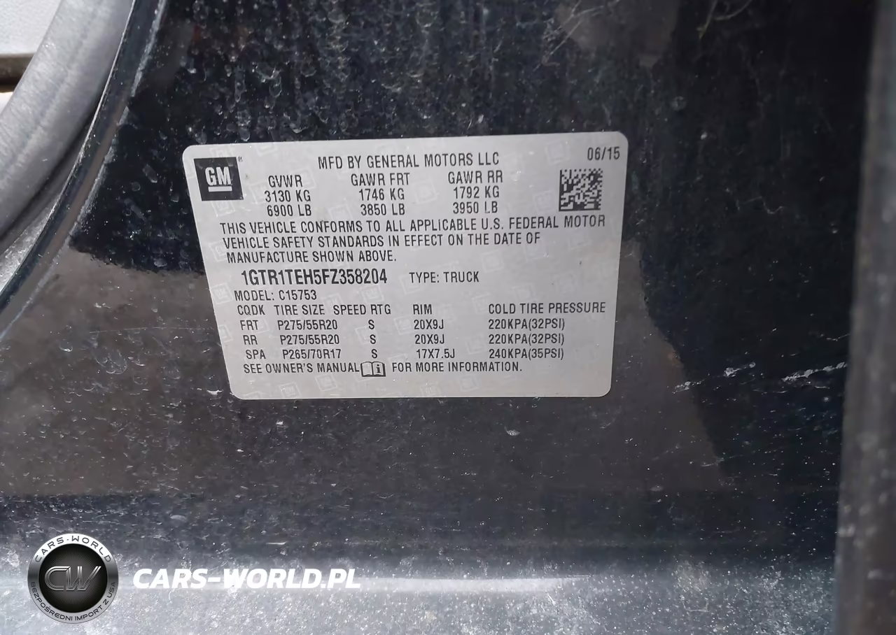 2015 GMC Sierra 1500 VIN:1GTR1TEH5FZ358204 - 9