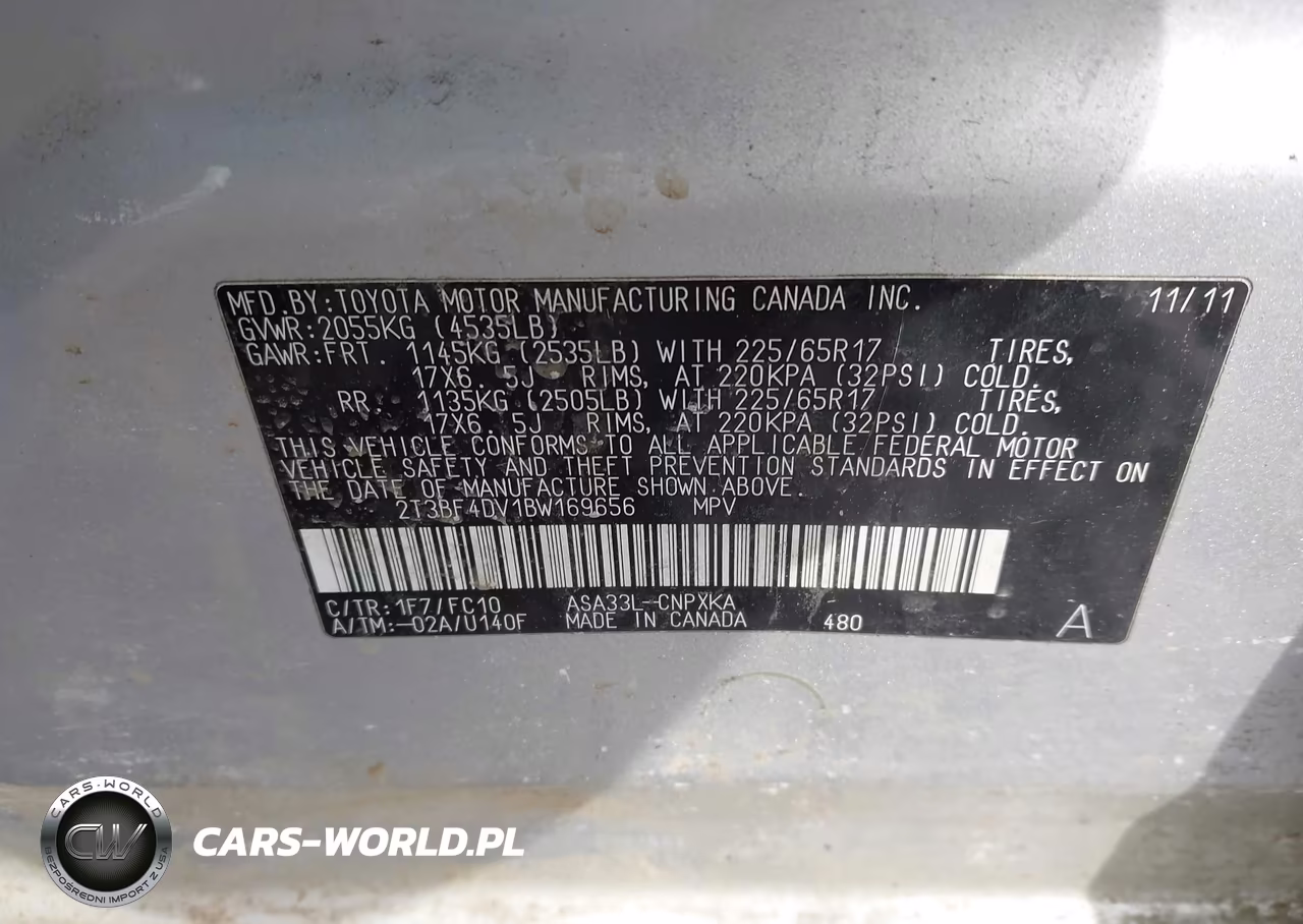 2011 Toyota Rav4 VIN:2T3BF4DV1BW169656 - 9