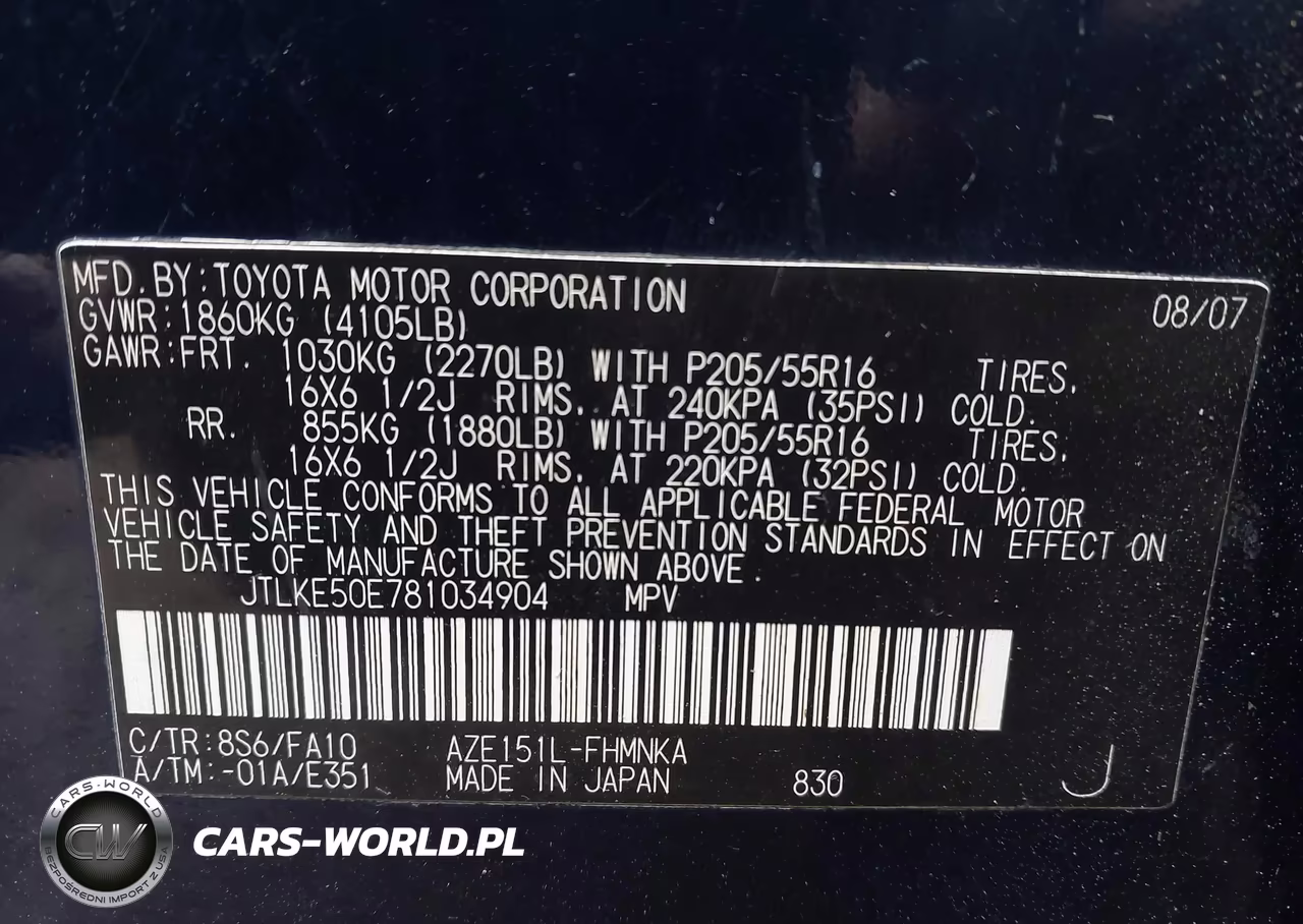 2008 Scion Xb VIN:JTLKE50E781034904 - 9