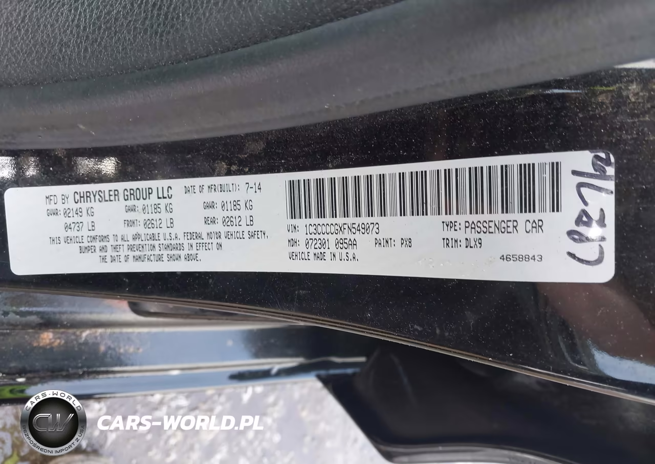 2015 Chrysler 200 C VIN:1C3CCCCGXFN549073 - 9