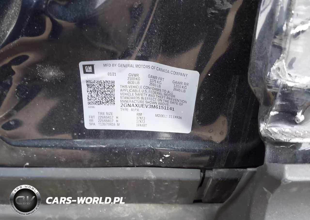 2021 Chevrolet Equinox Awd Lt VIN:2GNAXUEV3M6151141 - 9
