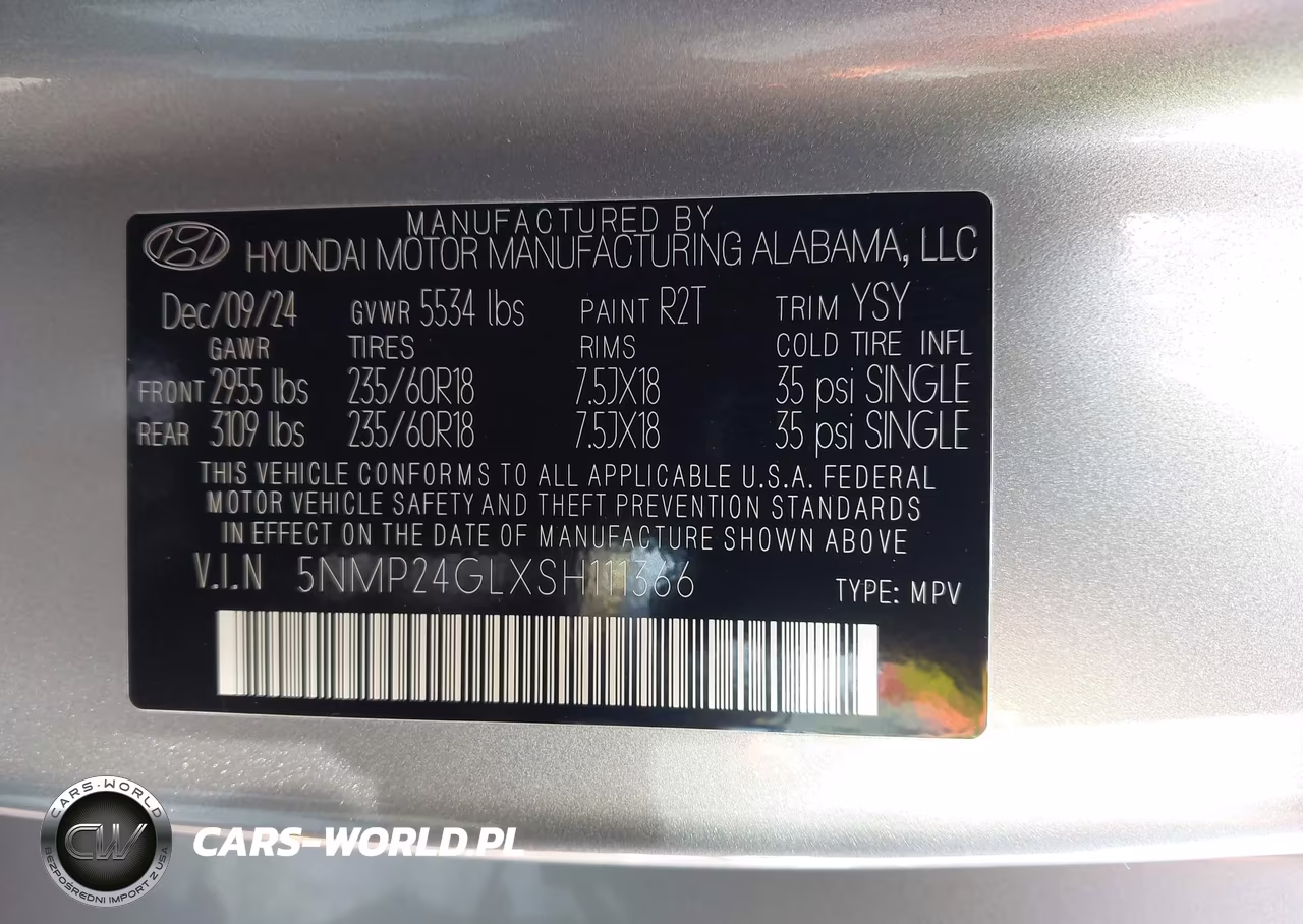 2025 Hyundai Santa Fe Sel VIN:5NMP24GLXSH111366 - 9
