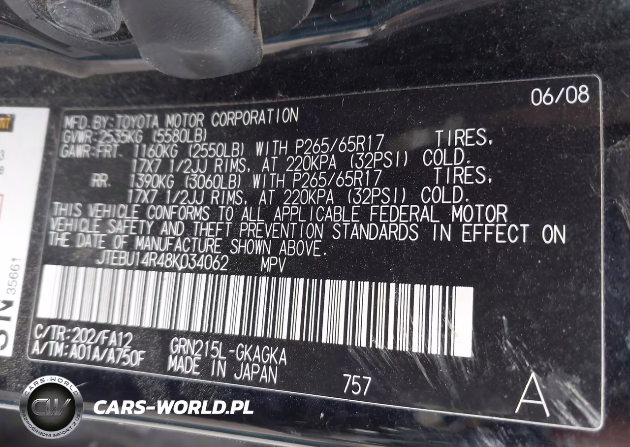 2008 Toyota 4Runner Sr5 V6 VIN:JTEBU14R48K034062 - 9