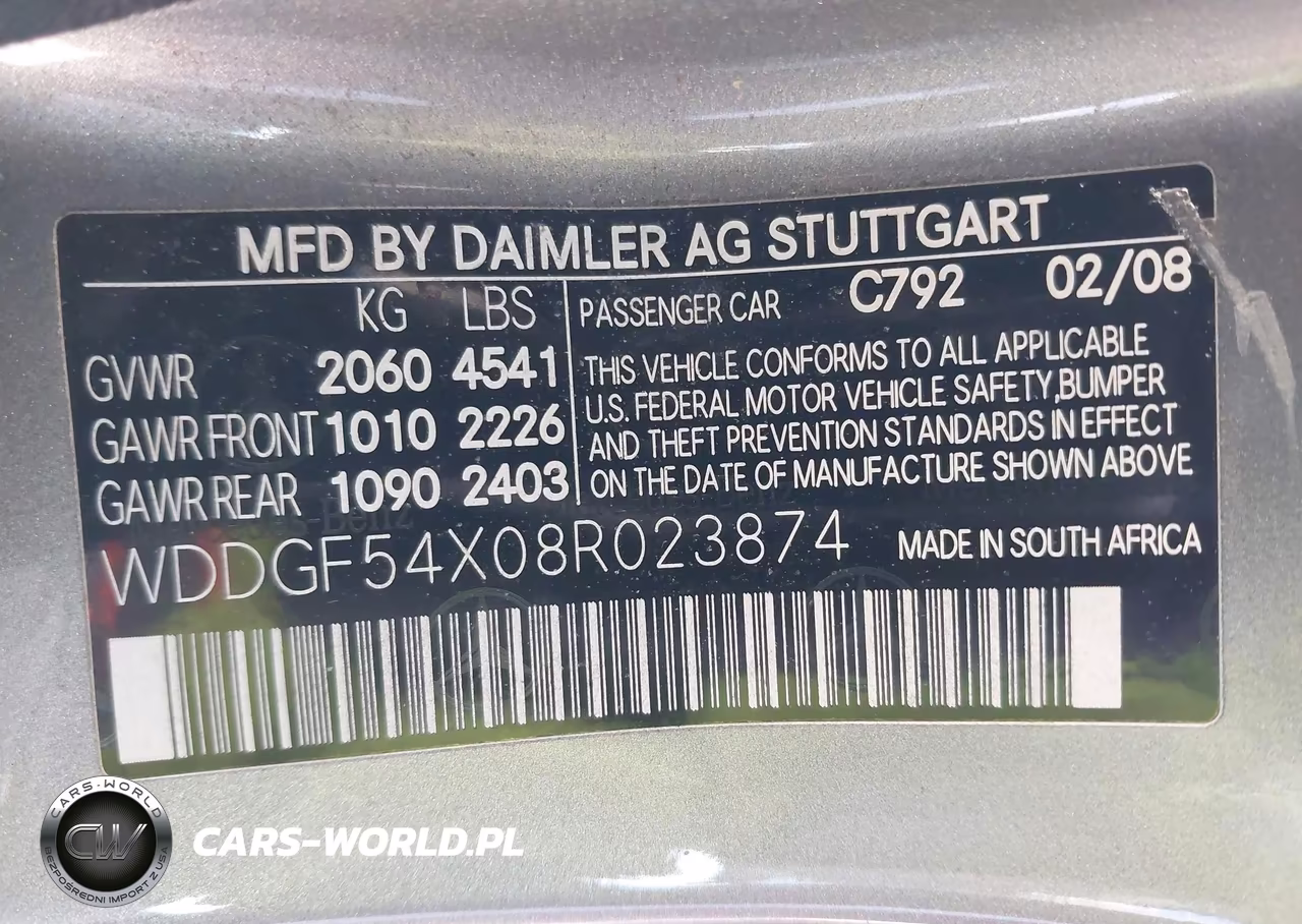2008 Mercedes-Benz C 300 Sport VIN:WDDGF54X08R023874 - 9