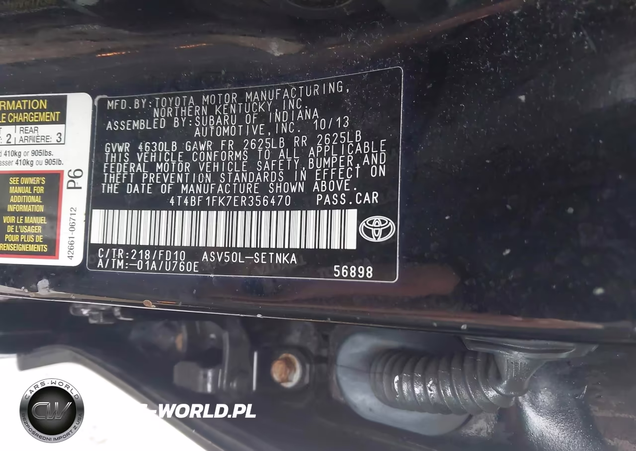 2014 Toyota Camry Le VIN:4T4BF1FK7ER356470 - 9