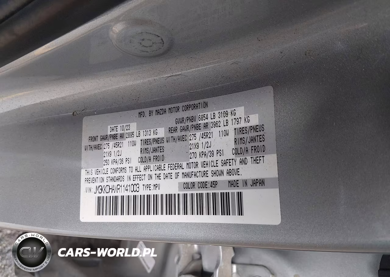 2024 Mazda Cx-90 Phev Premium VIN:JM3KKDHAXR1141003 - 9