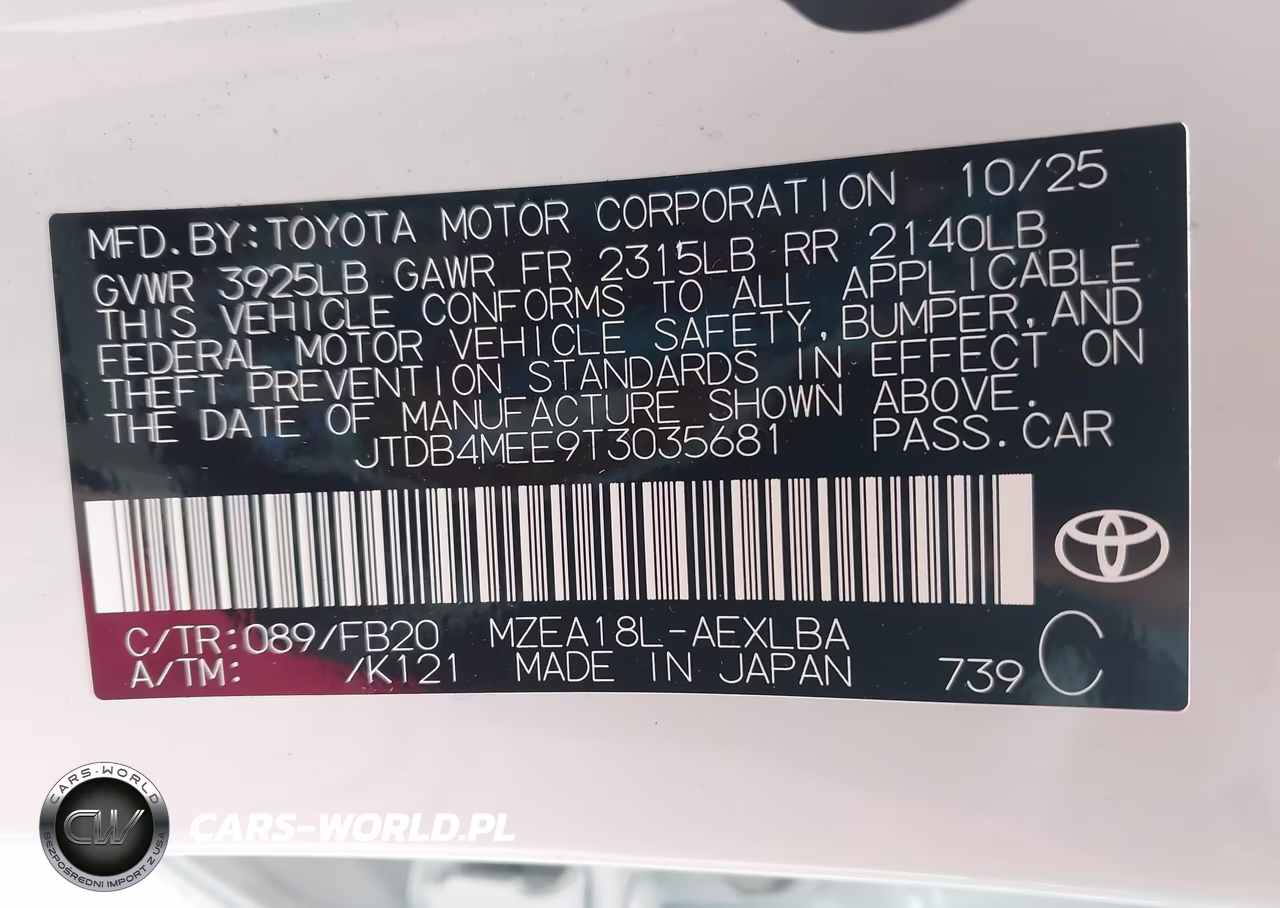 2026 Toyota Corolla Le VIN:JTDB4MEE9T3035681 - 9