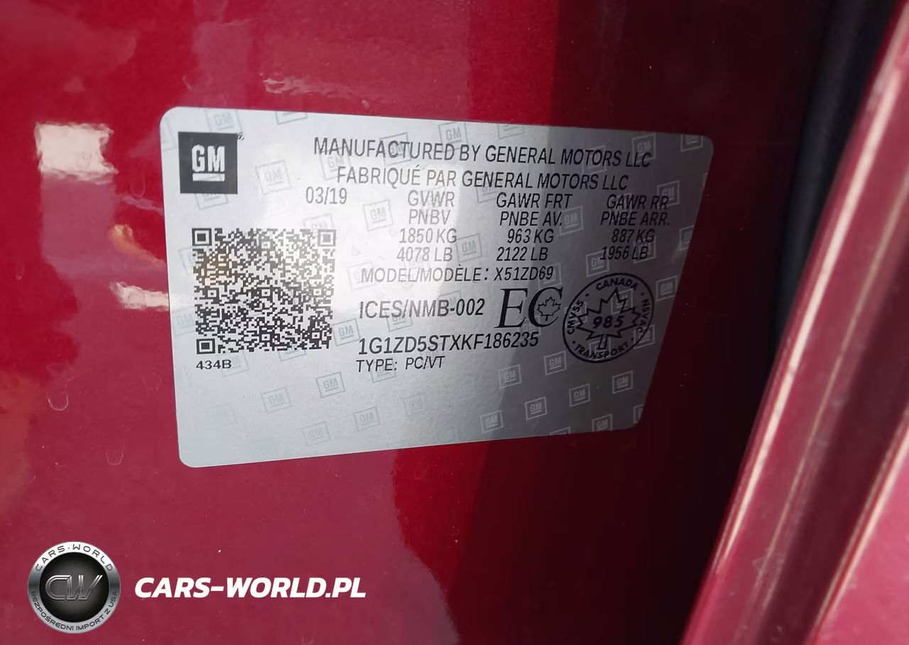 2019 Chevrolet Malibu Lt VIN:1G1ZD5STXKF186235 - 9