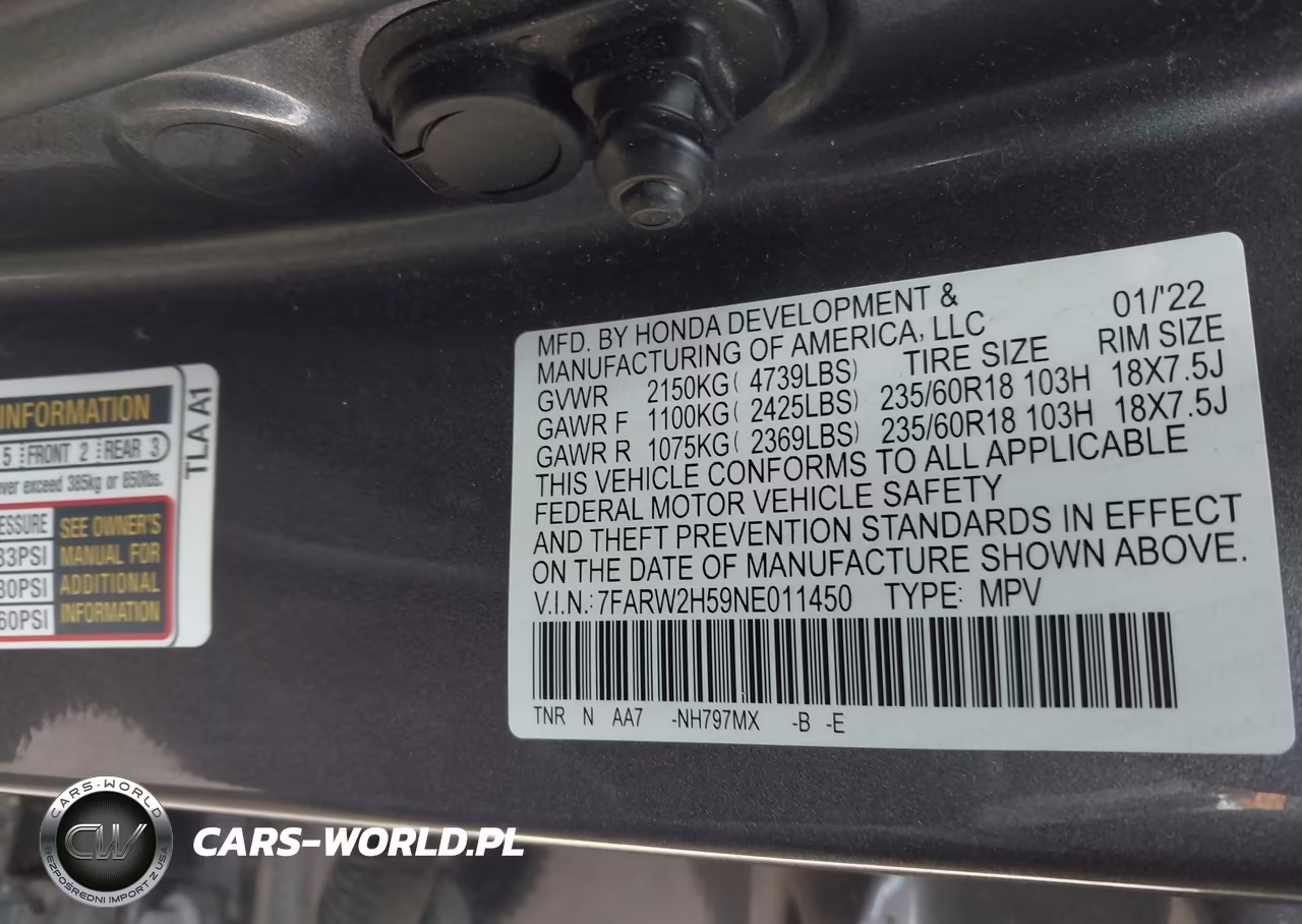 2022 Honda Cr-V Awd Ex VIN:7FARW2H59NE011450 - 9