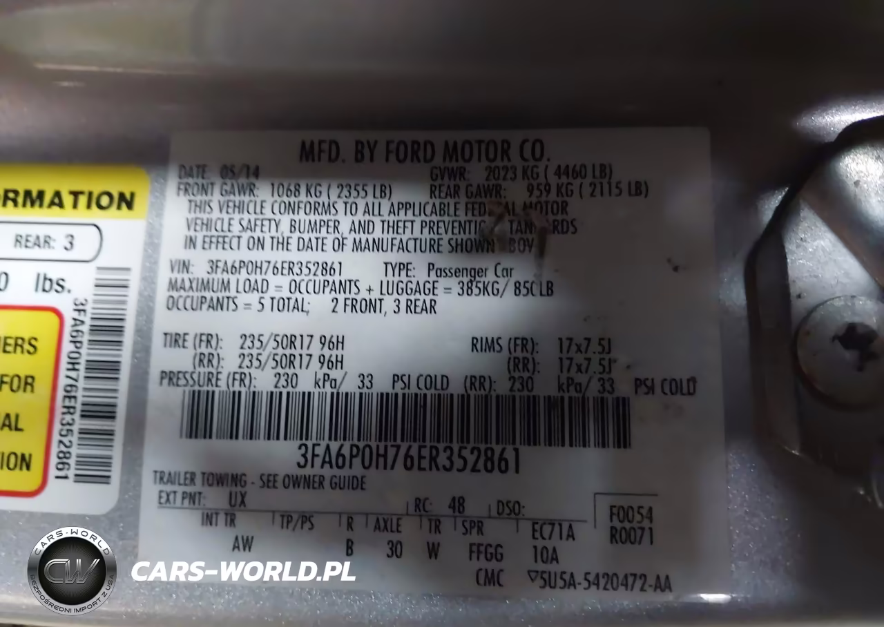 2014 Ford Fusion Se VIN:3FA6P0H76ER352861 - 9