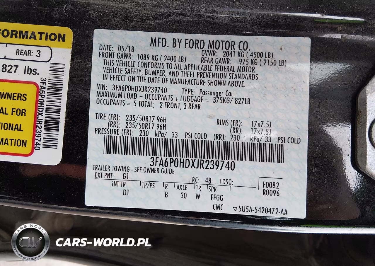 2018 Ford Fusion Se VIN:3FA6P0HDXJR239740 - 9