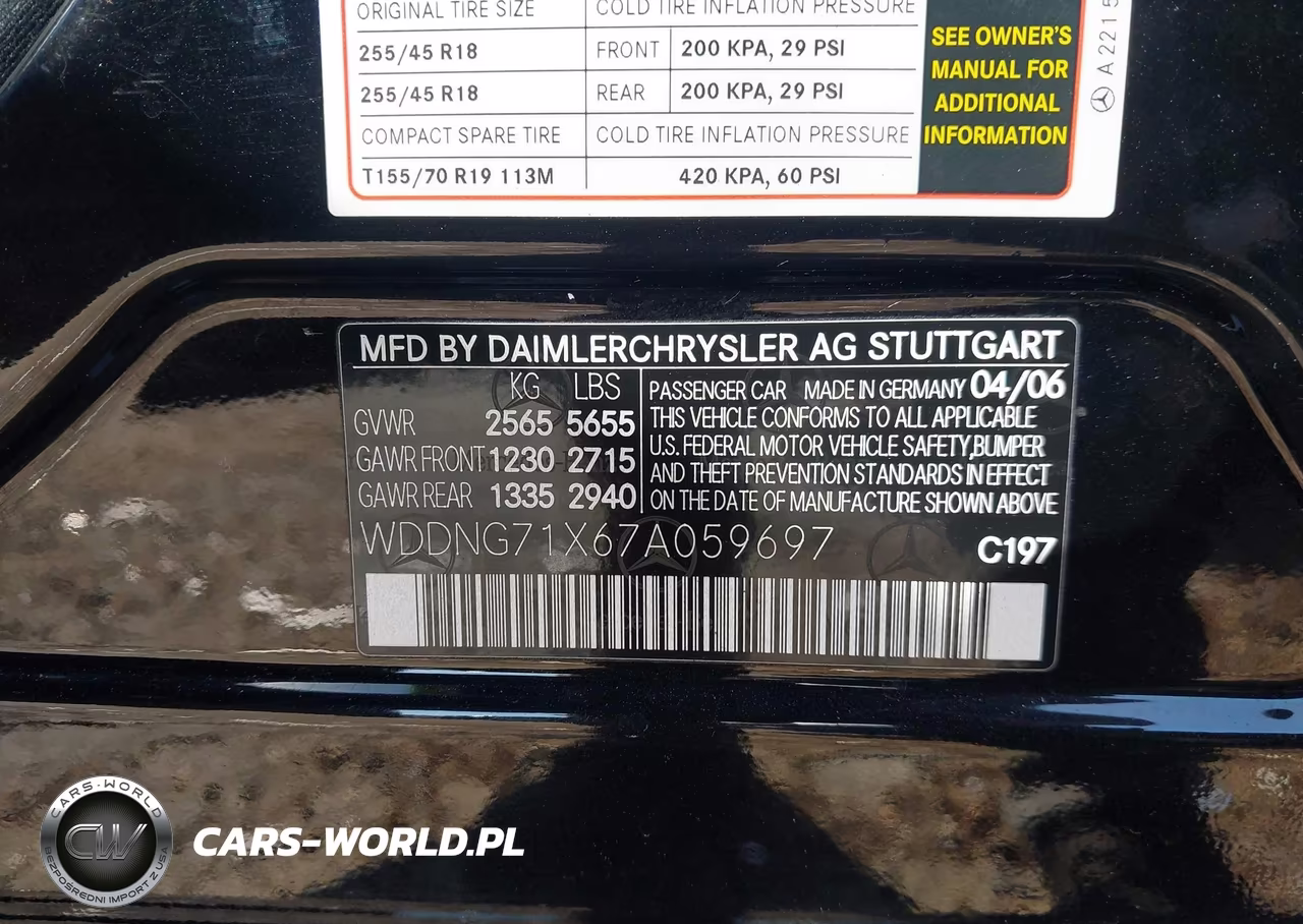 2007 Mercedes-Benz S 550 VIN:WDDNG71X67A059697 - 9