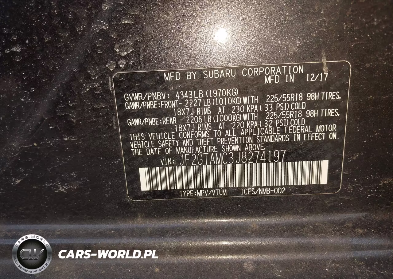 2018 Subaru Crosstrek 2.0I Limited VIN:JF2GTAMC3J8274197 - 9