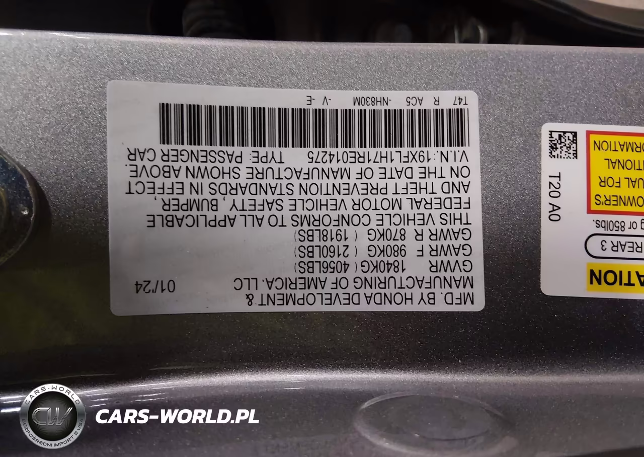 2024 Honda Civic Ex-L VIN:19XFL1H71RE014275 - 9
