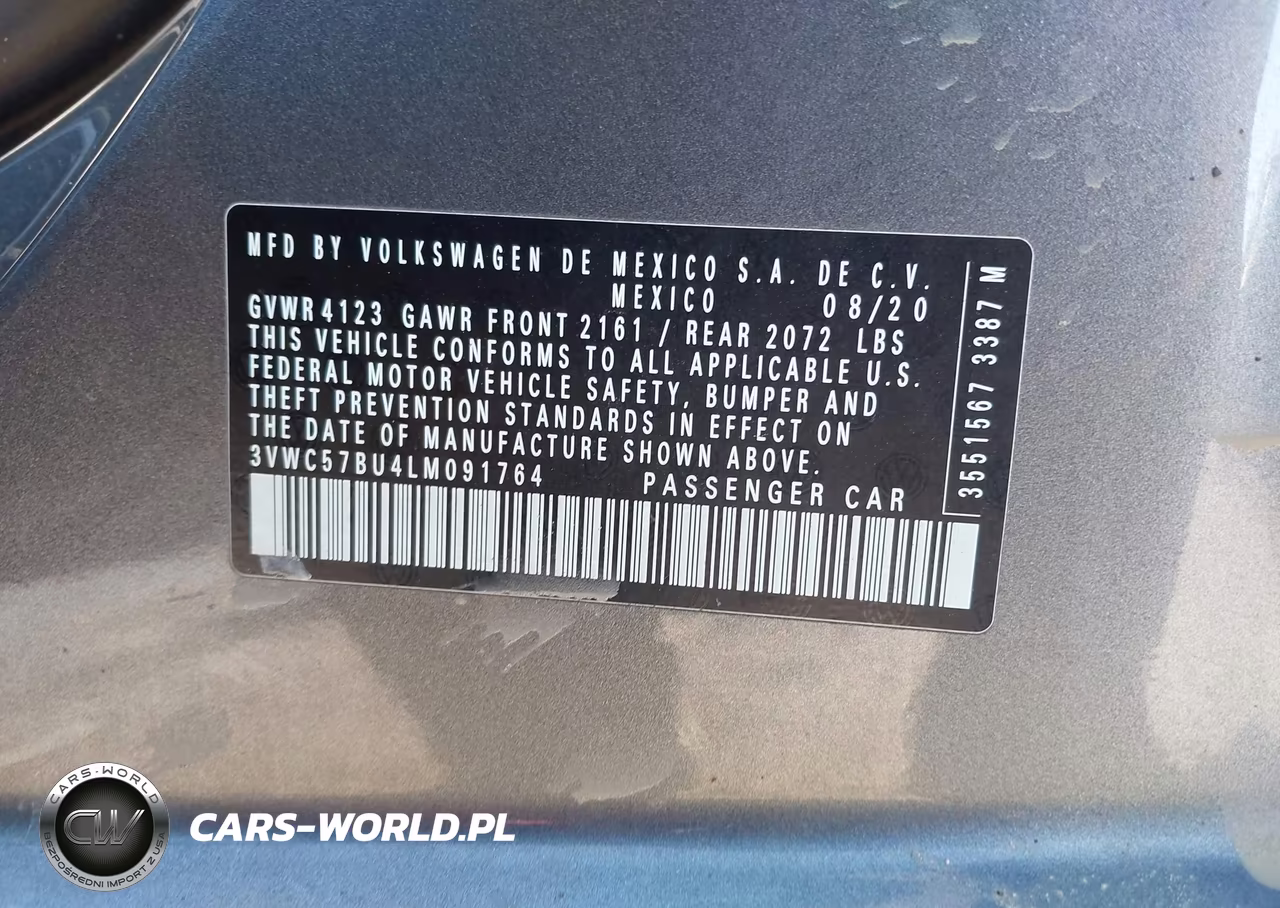 2020 Volkswagen Jetta 1.4T R-Line-1.4T S-1.4T Se VIN:3VWC57BU4LM091764 - 9
