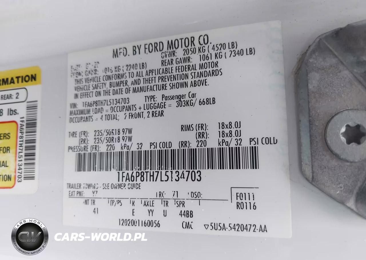 2020 Ford Mustang Ecoboost Premium Fastback VIN:1FA6P8TH7L5134703 - 9