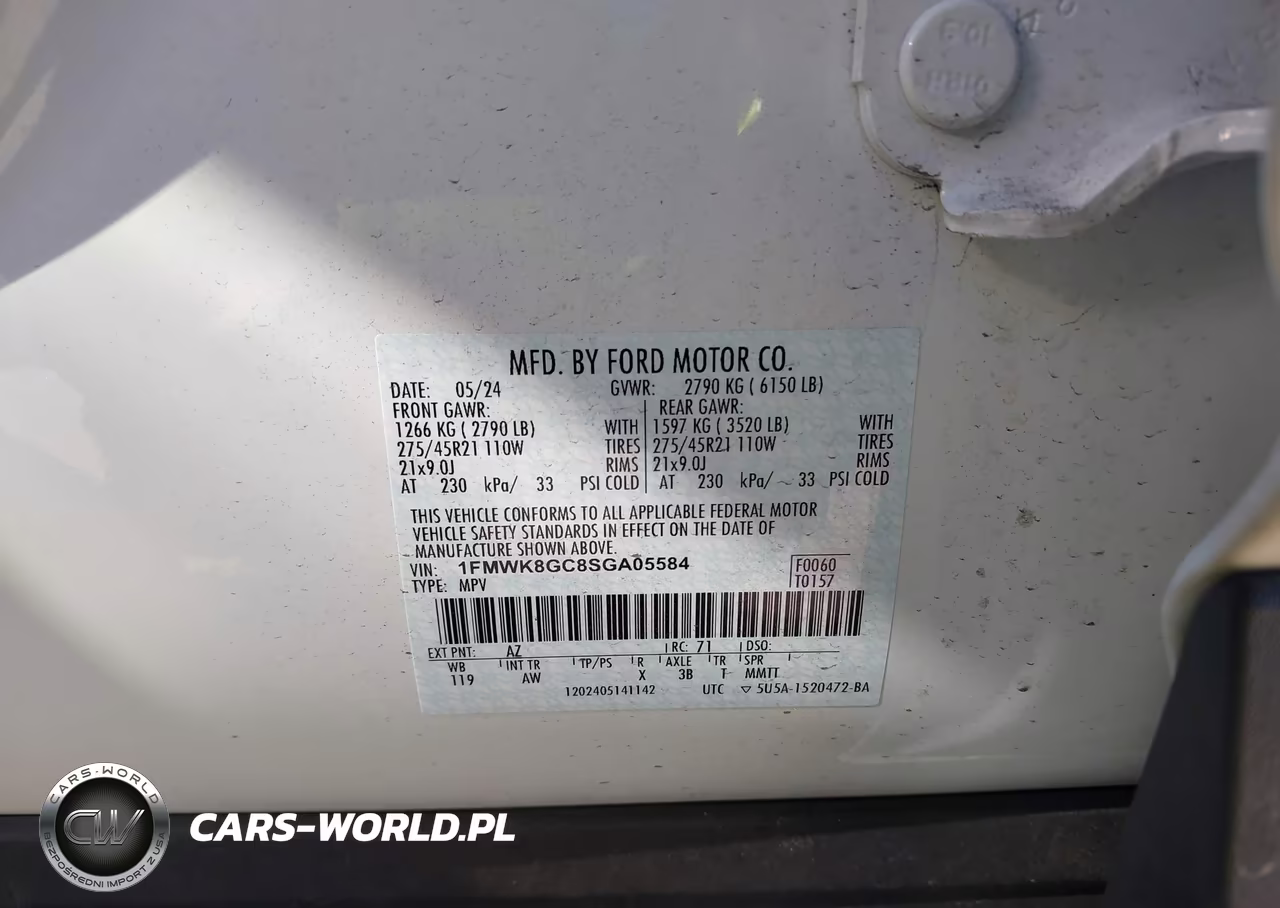 2025 Ford Explorer St VIN:1FMWK8GC8SGA05584 - 9